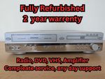 REFURBISHED! Daewoo DCR 9120P VCR DVD combo radio home theater 2 YEAR WARRENTY
