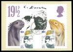 GB UK MK DARWIN LIZARD IGUANA GUTTER PAIR CARTE MAXIMUM CARD MC CM h0965