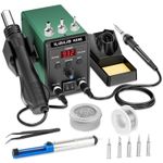 700W 2 in 1 Soldering Iron Station Hot Air Gun Desoldering Rework LED Digital UK