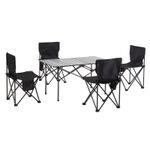 Portable Folding Camping Table & Chairs Set Outdoor Picnic Table + 2/4pcs Chairs