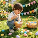 Mini Rattan Woven Basket with Handle Rustic Handmade DIY Toy Ornament