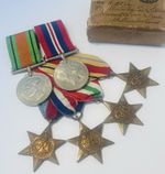6 BRITISH WW2 MEDALS AFRICA FRANCE GERMANY ITALY STAR 1939-45 MEDAL UK ARMY WAR