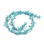 Synthetic Turquoise Starfish Beads Beads 38pcs/Strand Dyed Blue 14mm Summer Time