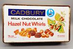 Vintage Cadbury Hazel Nut Whirls Confectionery Sweets Tin - Prop - Advertising