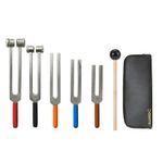 NS Crafts® Grip Tuning Fork Set 128Hz–2048Hz 5pc Sound Therapy Relaxation Kit UK