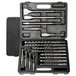 17 Piece SDS Plus Hammer Drill Chisel Bit Set Concrete Masonry Brick Tile UK