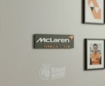 McLaren Style Team Sign Logo Wall Art  Logo Plaque Room Decor Man Cave