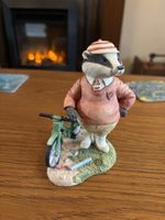 Villeroy & Boch Foxwood Tales Figurine No 6 Mr Gruffey Bicycle Vintage Ornament