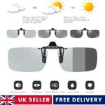 Photochromic Polarised Clip On Flip Sunglasses UV400 Polarized Fishing Driving A