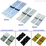 Heavy Duty Backflap Strap Hinges Tee Door Gates Sheds Chests BLACK SILVER GOLD