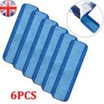 6 Pack Microfiber Mop Pads Replacement Fits Bona Floor Care System Washable Wet