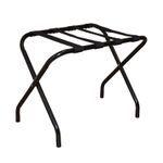 Folding Metal Luggage Rack - Black