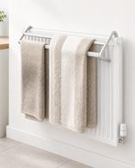 Radiator Airer 2 Bar Twin Pack Towel Rail Holder Indoor Drying Rack For Clothes