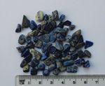 20g lapis lazuli gem chips - drilled tumblechip beads for jewellery & crafts