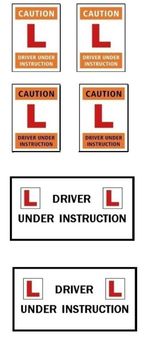MODEL BUS WATERSLIDE TRANSFERS 1/76th SCALE   L PLATES  3 pr DIFF