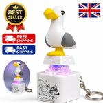 Seagull Mine Keychain,Button with Sound Rechargeable keyboard Clicker Fidget Toy