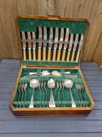 VINTAGE ART DECO CANTEEN CUTLERY SET BOX A1  EPNS ASHFORD DAVIS SHEFFIELD LIMIT