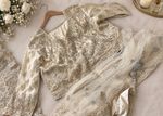 Brand new 3pc Pakistani lengha choli beige/ivory - originally purchased for £600
