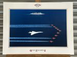 Superb British Airways Concorde, QE2 & Red Arrows Poster 150 Years of Cunard