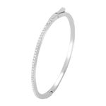 1ct Bangle Bracelet White Gold Diamond Test Pass Lab-Created VVS1/D