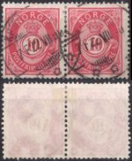 B9-8 Norway 1886-93 NK 53, canc. Kristiania 22 VII 90, MI 45, Sc #40.
