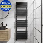 RadiLux Flat Panel Heated Towel Rail Matt Black - 1600 x 500mm