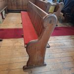Antique Victorian Methodist Church Pew. Number 8 Solid Pine, Good Condition