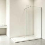 Walk in Wet Room Shower Screen Panel 8mm EasyClean Glass Shower Cubicle and Tray