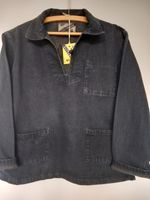 LADIES Fishermans Breton Smock Artists smock CHARCOAL DENIM