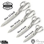 Tailor Scissors Upholstery Dressmaking Fabric Heavy Duty Shears 6,8,10,12 Inch