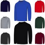 Kids Plain Sweatshirt Boys Girls Unisex Fleece School Uniform Jumper 2-14 Years