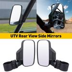 Rear View Mirror Side Mirrors 1.75" 2" Roll Bar For Polaris RZR Yamaha UTV & ATV