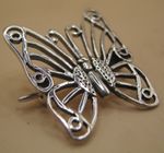 Beautiful 925 Solid Silver Butterfly Design Brooch / Badge / Pin