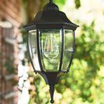 "Barnet" Chain Hanging Lantern Outdoor Garden Porch Lighting
