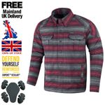 Mens Motorcycle Linning Shirt Protective Biker Gear Made with Kevlar CE Armour