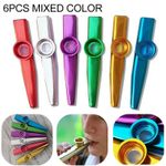 6x Metal Kazoo Harmonica Instrument Musical Mouth Flute Toys for Kids Party Gift