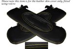 YELLOW STITCH 2X SUN VISORS LEATHER COVERS FITS PORSCHE BOXSTER 987 CAYMAN 05-12