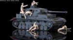 WW2 German Tank Crew x5 - diorama  - UNPAINTED 1/35, 1/72 or 1/32 scale
