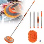 Car Wash Mop Mitt with Long Handle Chenille Microfiber Car Wash Brush 62Inch