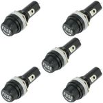 5 x Panel Mount Chassis Fuse Holder for 6x30mm Glass Fuses 10A 250V