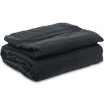 LEDJ 4M x 3M Heavy Duty Black Serge Drape Curtain Backdrop Pipe Drape