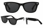 Ray-Ban Sunglass Wayfarer RB2140  Classic 50mm Black Frame Glass black Lens  new