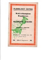 53/54 Wolverhampton Wanderers v Celtic (Friendly - Double Season)
