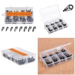 Fishing Rod Eye Rings 80 Pcs/Set Guides Diameter Tips Repair Kit Outdoor