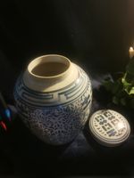 Vintage Chinese Blue And white Porcelain Double Happiness Ginger Jar