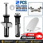 2PC Heavy Duty Toilet Seat Fastener Bolt kit, Universal Toilet Seat Bolt Kit NEW