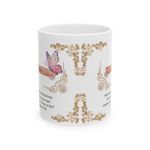 Esther Bible Verse Butterfly Floral Mug | Ceramic Scripture Coffee Mug