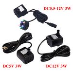 DC 5V/12V 3W Mini Brushless Submersible Water Pump for Aquarium Pond Fish Tank