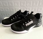 PUMA women Black/White Lace Up Low Top Trainers UK 6.5 EU 40 376878-06