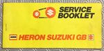 SUZUKI Motorcycle Service Booklet 1980 Heron Suzuki GB